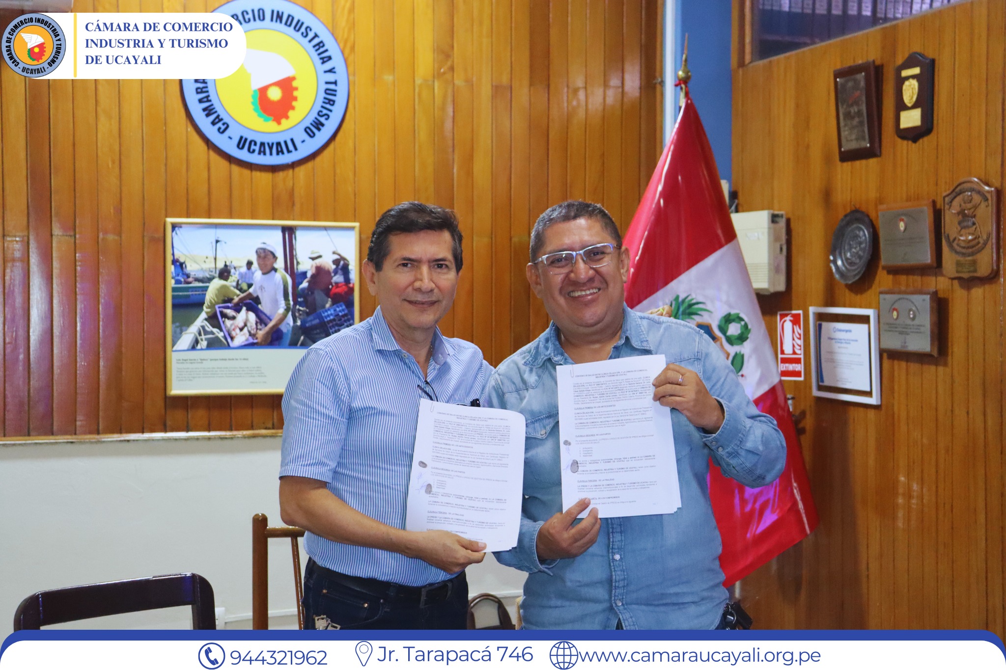 FIRMA DE CONVENIO ENTRE LA CCITU Y CLÍNICA ZELADA